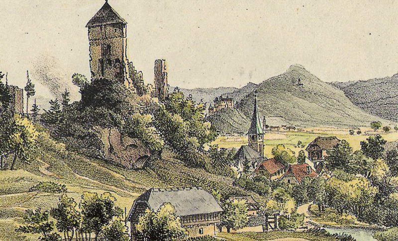 Grad Šalek okoli leta 1810 (vir TD Šalek)