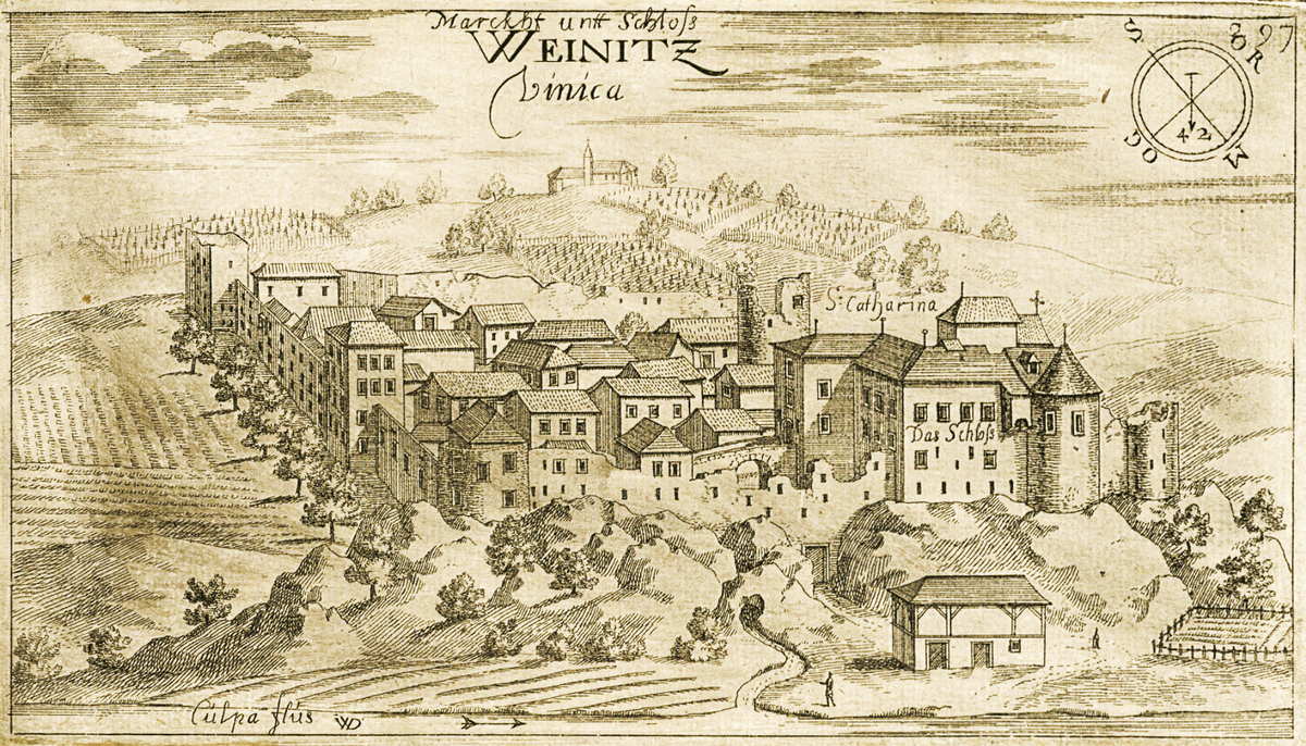 Trg in grad Vinica v Valvasorjevi topografiji leta 1679